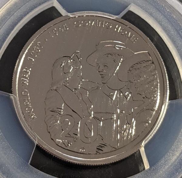 2005 Twenty Cent 20c End of WWII Australia PCGS MS69 FDC GEM UNC #2798