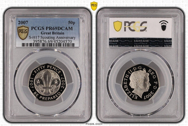 Great Britain 2007 Proof Fifty Pence 50p Scouting Ann. S-H17 PCGS PR69DCAM #2801