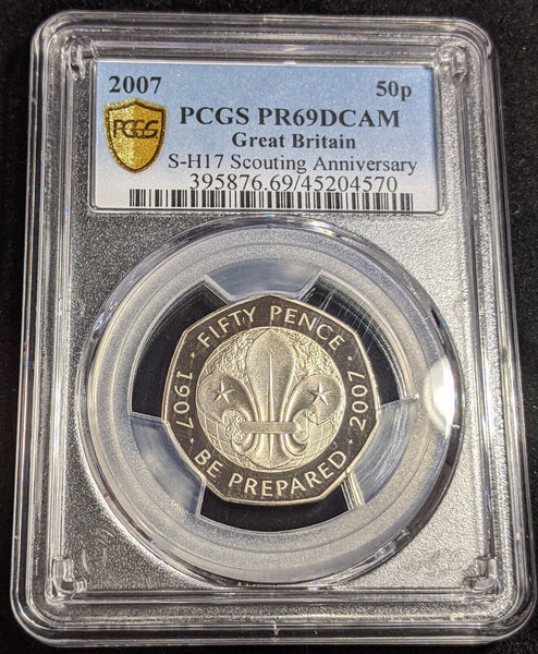 Great Britain 2007 Proof Fifty Pence 50p Scouting Ann. S-H17 PCGS PR69DCAM #2801