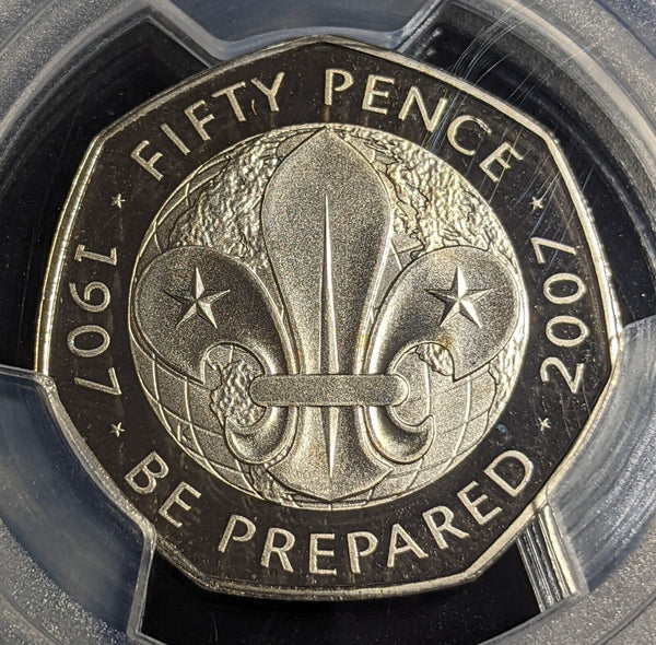 Great Britain 2007 Proof Fifty Pence 50p Scouting Ann. S-H17 PCGS PR69DCAM #2801