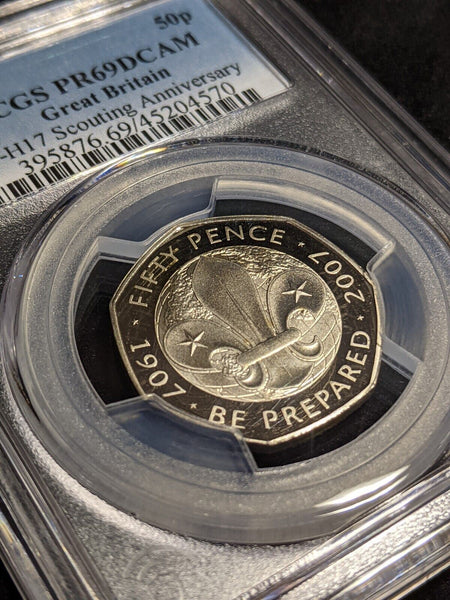 Great Britain 2007 Proof Fifty Pence 50p Scouting Ann. S-H17 PCGS PR69DCAM #2801