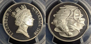 1998 Proof Twenty Cent 20c Australia PCGS PR69DCAM FDC UNC #2802