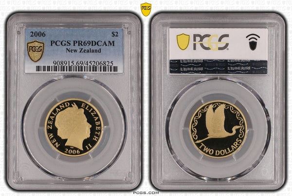 New Zealand 2006 Proof Two Dollar $2 KM# 121 PCGS PR69DCAM FDC UNC POP 1/0 #2811