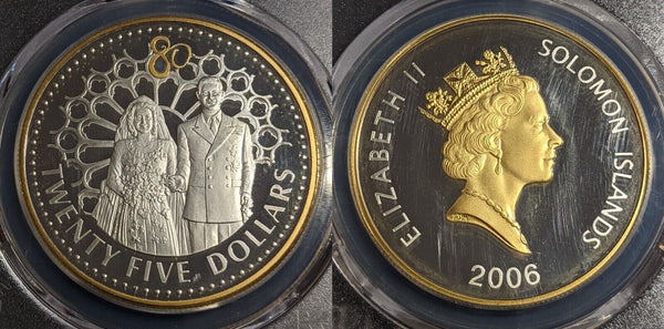 Solomon Is. 2006 Proof $25 Royal Wedding Gilt KM# 87 PCGS PR68DCAM FDC UNC #2816