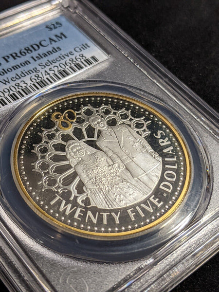 Solomon Is. 2006 Proof $25 Royal Wedding Gilt KM# 87 PCGS PR68DCAM FDC UNC #2816