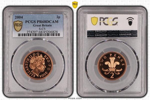 Great Britain 2004 Proof Two Pence 2p S-C5 PCGS PR68DCAM FDC UNC #2815