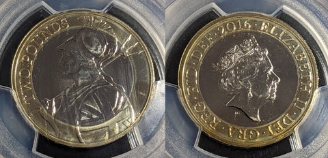 Great Britain 2016 Pound £2 Britannia S-K37 PCGS MS66 GEM UNC #2813