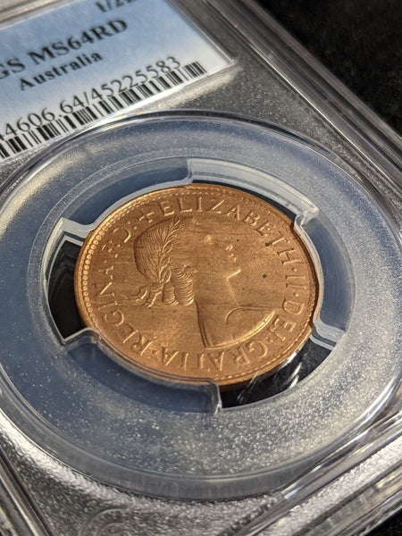 1961 (p) Half Penny 1/2d Australia PCGS MS64RD GEM UNC #2818