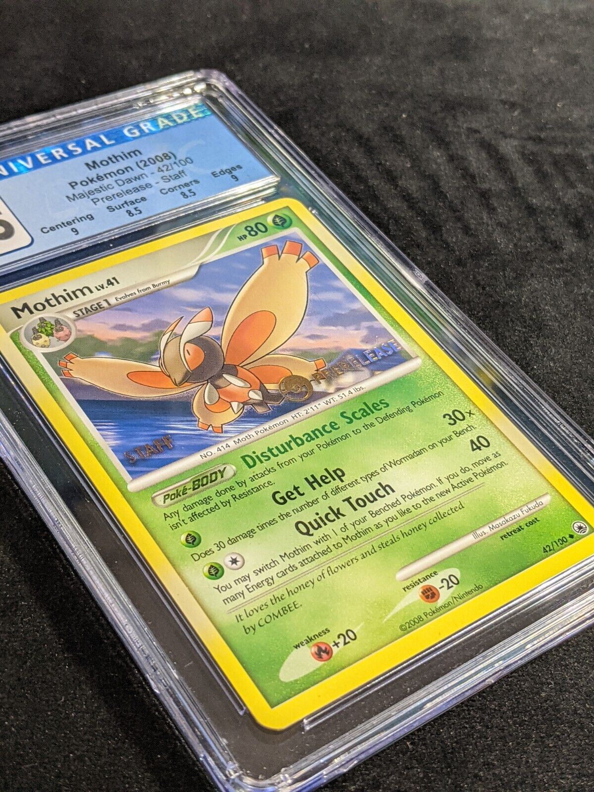 Mothim (42/100) (Staff Prerelease Promo) [Diamond & Pearl: Majestic Dawn] Lightly Played
