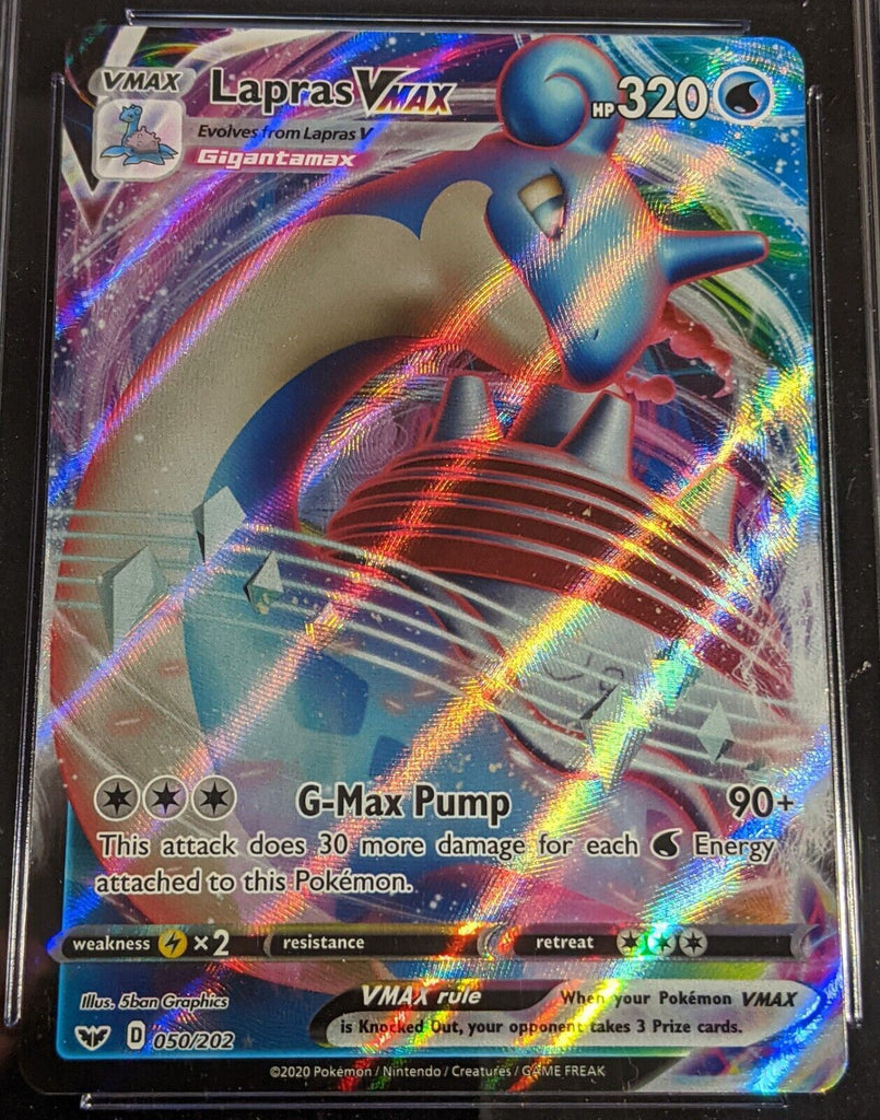 2020 Pokemon Sword & Shield Lapras VMAX Holo #050/202 CGC 8.5 #2722 Aussie Coins Direct 2020 Pokemon Sword & Shield Lapras VMAX Holo #050/202 CGC 8.5 #2722 Aussie Coins Direct