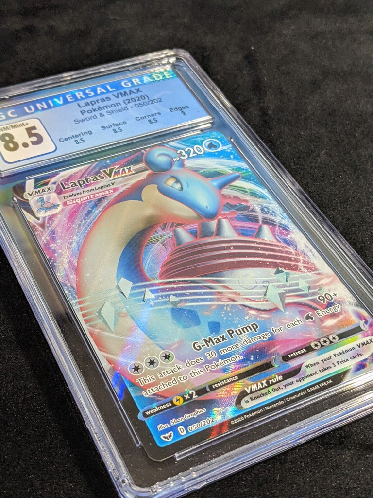 2020 Pokemon Sword & Shield Lapras VMAX Holo #050/202 CGC 8.5 #2722 Aussie Coins Direct 2020 Pokemon Sword & Shield Lapras VMAX Holo #050/202 CGC 8.5 #2722 Aussie Coins Direct