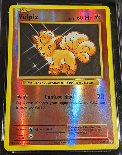 2016 Pokemon Evolutions Vulpix Reverse Holo #014/108 CGC NM/Mint+ 8.5 #2726