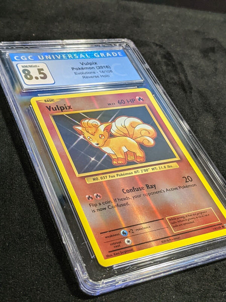 2016 Pokemon Evolutions Vulpix Reverse Holo #014/108 CGC NM/Mint+ 8.5 #2726