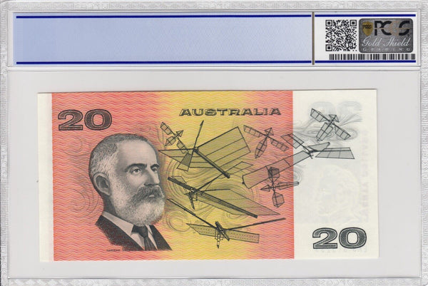 1985 Australia Twenty Dollars Johnston/Fraser Gothic PCGS AUNC 55PPQ EKS P# 46e