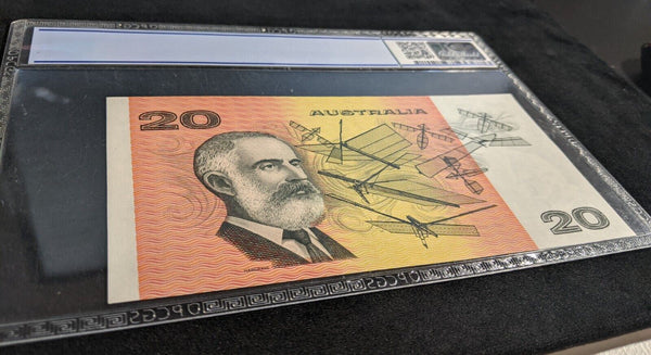 1985 Australia Twenty Dollars Johnston/Fraser Gothic PCGS AUNC 55PPQ EKS P# 46e