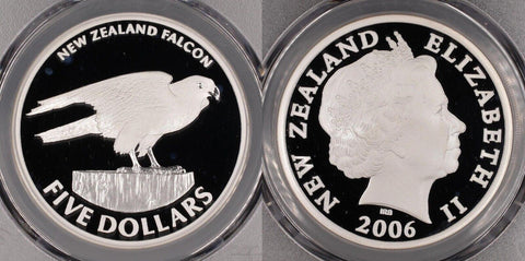 New Zealand 2006 Proof Silver $5 Falcon PCGS KM# 148a PR68DCAM FDC UNC #2821