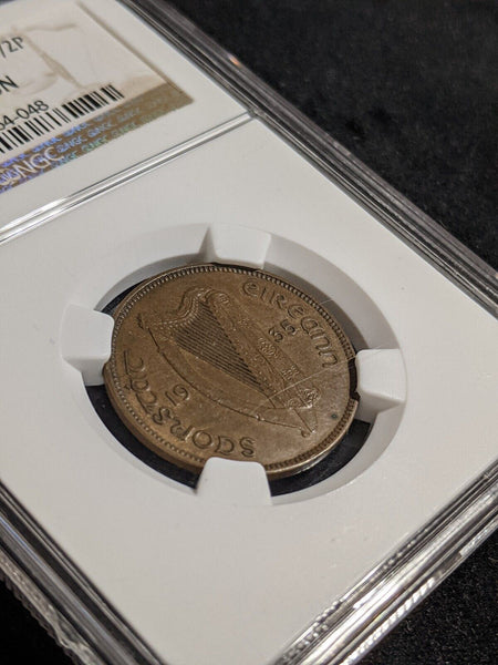 Ireland 1935 Half Penny 1/2d KM# 2 NGC AU55BN aUNC #2825