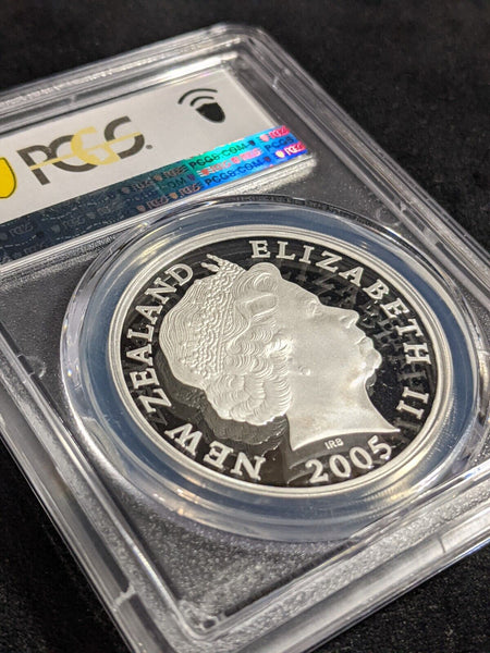New Zealand 2005 Proof Silver $5 Fiordland Penguin KM# 146a PCGS PR69DCAM #2819