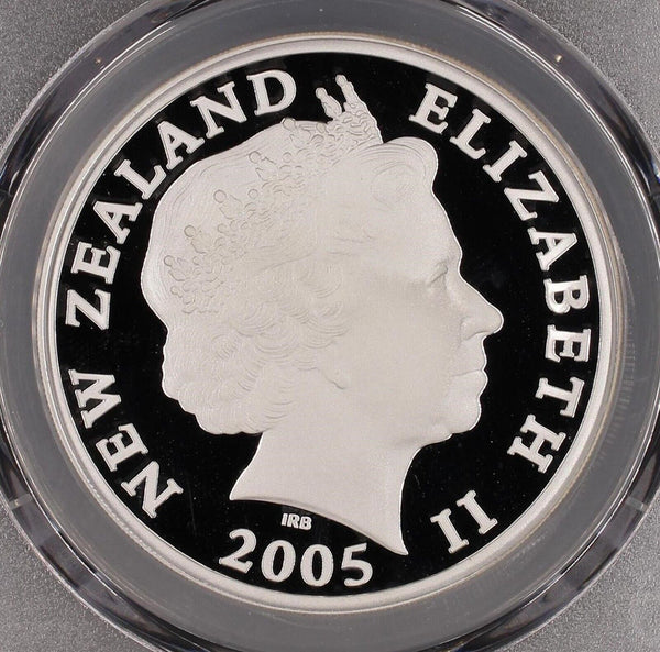 New Zealand 2005 Proof Silver $5 Fiordland Penguin KM# 146a PCGS PR69DCAM #2819