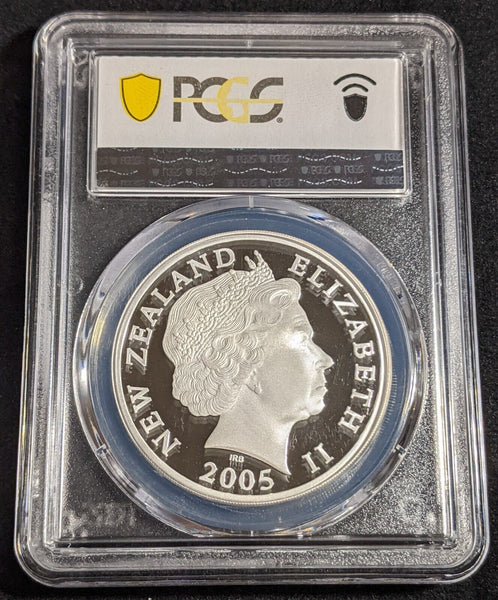 New Zealand 2005 Proof Silver $5 Fiordland Penguin KM# 146a PCGS PR69DCAM #2819