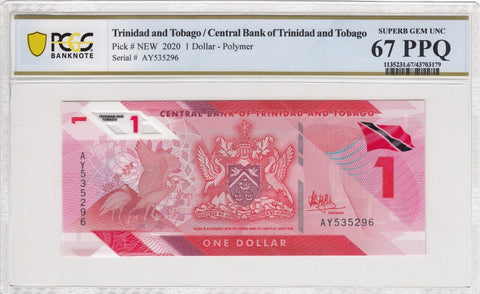 Trinidad and Tobago 2020 1 Dollar PCGS 67 PPQ Superb Gem UNC Pick#NEW  #2765