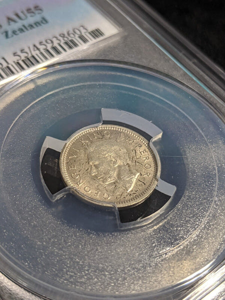 New Zealand 1940 Threepence 3d Silver KM# 7 PCGS AU55 aUNC #2836