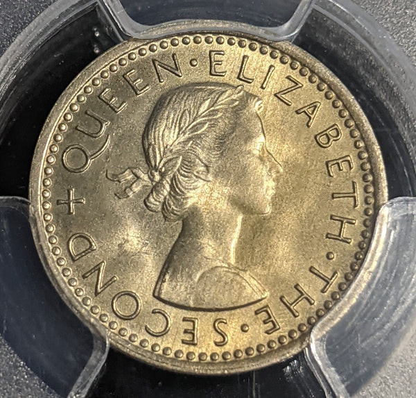 New Zealand 1963 Threepence 3d KM 25.2 PCGS MS60 UNC #2839