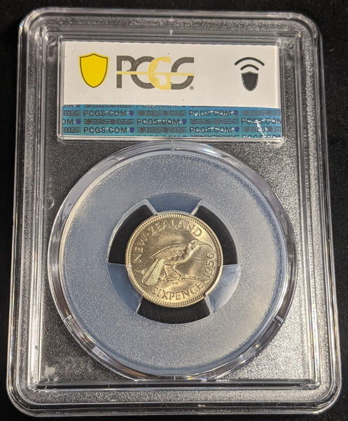 New Zealand 1956 Sixpence 6d KM# 26.2 PCGS MS65 GEM UNC #2840