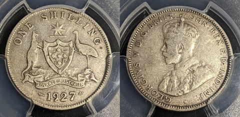 1927 m Shilling 1/- Australia PCGS VF25 #2845