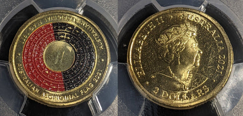 2021 Two Dollar $2 50th Ann Aboriginal Flag PCGS MS64 GEM UNC #2847