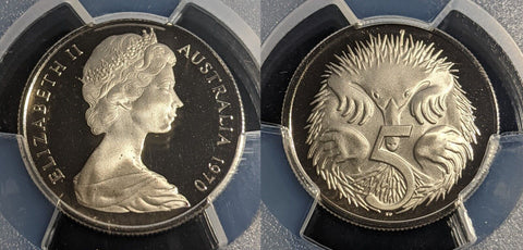 1970 Proof Five Cent 5c Australia PCGS PR69DCAM FDC UNC #2849