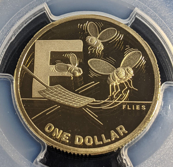 2021 Proof One Dollar $1  F- Flies Australia PCGS PR69DCAM FDC UNC #2853