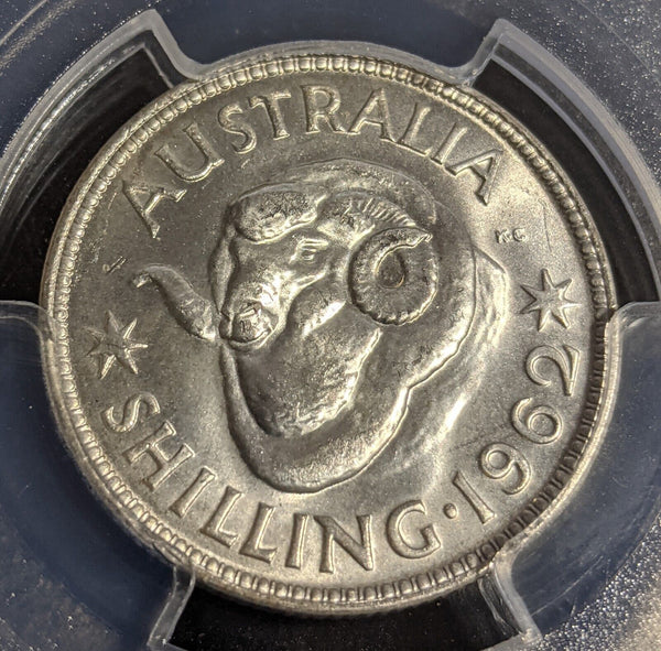 1962 m Shilling 1/- Australia PCGS MS64 GEM UNC #2867
