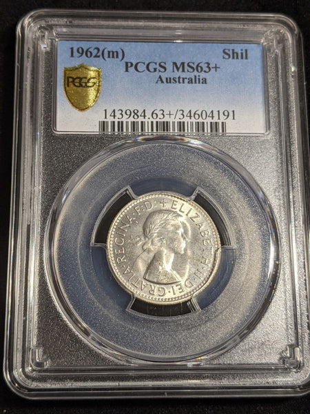 1962 m Shilling 1/- Australia PCGS MS63+ Choice UNC #2873