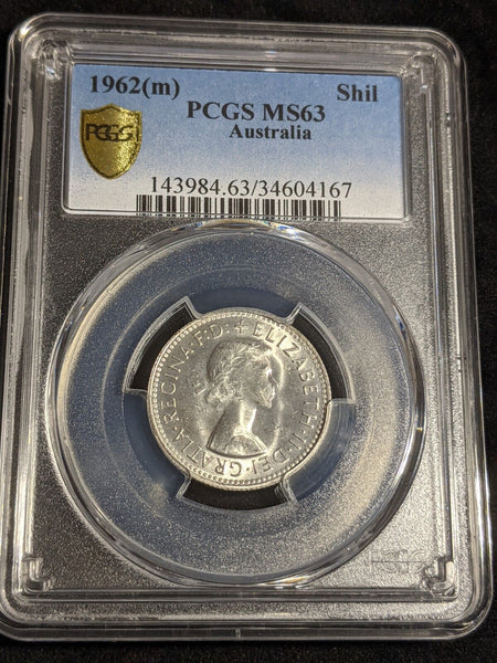 1962 m Shilling 1/- Australia PCGS MS63 Choice UNC #2869