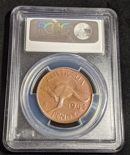 1964. Y (p) Penny 1d Australia MS64BN PCGS GEM UNC #2878