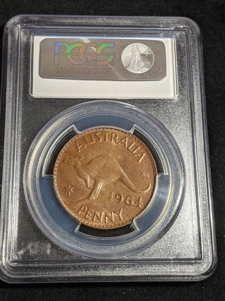 1964. Y (p) Penny 1d Australia MS63BN PCGS Choice UNC #2879