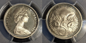 1982 Proof Five Cent 5c Australia PCGS PR68DCAM FDC UNC #2885