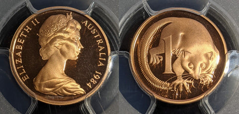 1984 Proof One Cent 1c Australia PCGS PR68DCAM FDC UNC #2887