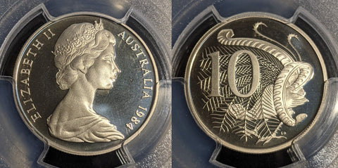 1984 Proof Ten Cent 10c Australia PCGS PR68DCAM FDC UNC #2888