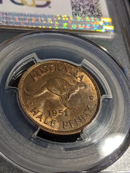 1951-PL Half Penny Australia PCGS MS63RB CHOICE UNC #2890