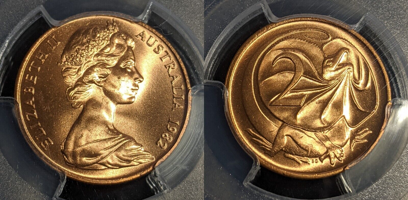 1982 Two Cent 2c Australia PCGS MS66RD GEM UNC #2886
