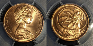 1982 Two Cent 2c Australia PCGS MS66RD GEM UNC #2886
