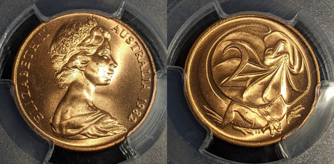 1982 Two Cent 2c Australia PCGS MS66RD GEM UNC #2886