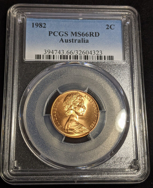 1982 Two Cent 2c Australia PCGS MS66RD GEM UNC #2886