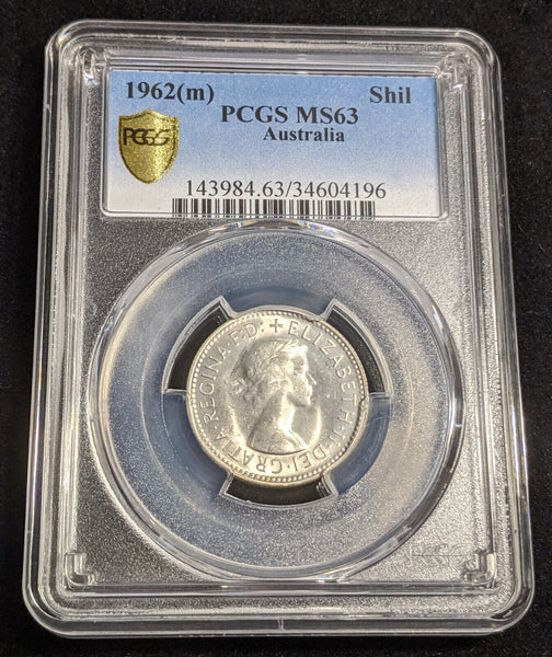 1962 m Shilling 1/- Australia PCGS MS63 Choice UNC #2898