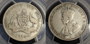1914 Florin 2/- Australia PCGS G04 GOOD #2895