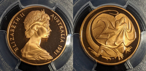 1981 Proof Two Cent 2c Australia PCGS PR68DCAM FDC UNC #2904