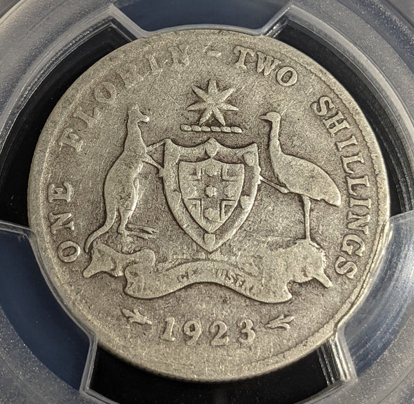 1923 m Florin 2/- Australia PCGS G04 GOOD #2908