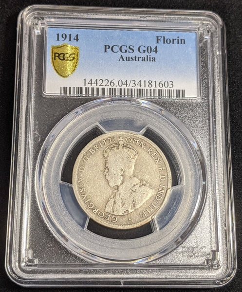 1914 Florin 2/- Australia PCGS G04 GOOD #2906